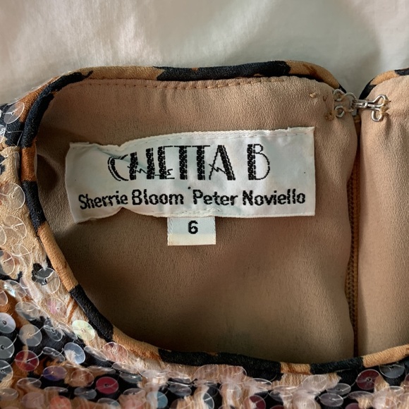 Sequins cheetah print high neck tank top - Picture 3 of 4